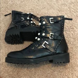 Zara pearl blogger boots